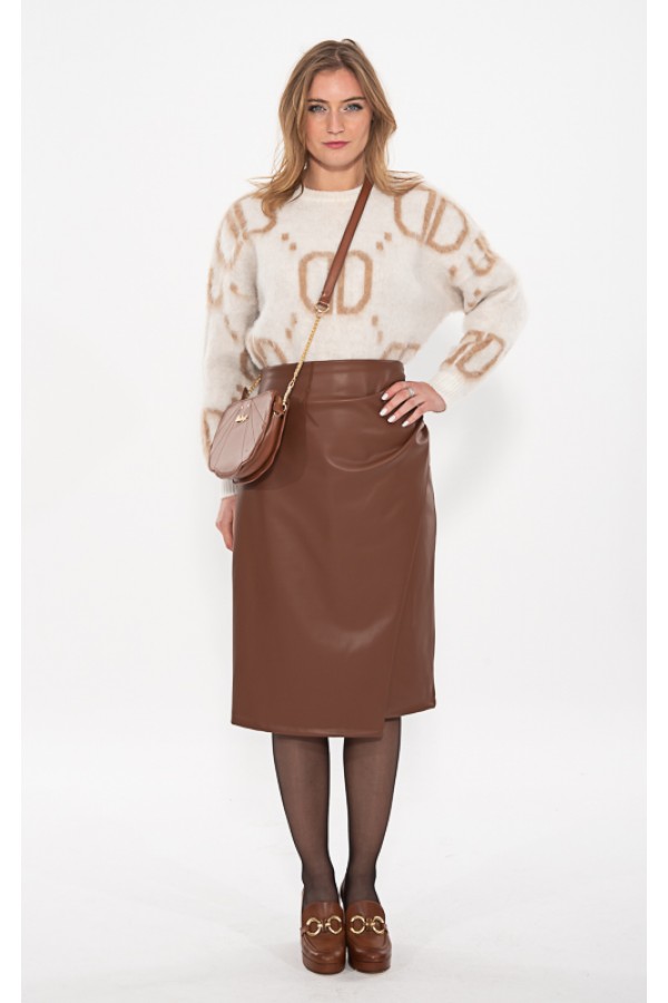 ΦΟΥΣΤΑ FAUX LEATHER WRAP STYLE PENCIL ΓΡΑΜΜΗ