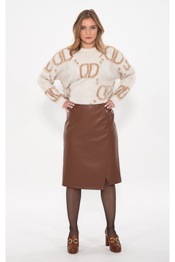 ΦΟΥΣΤΑ FAUX LEATHER WRAP STYLE PENCIL ΓΡΑΜΜΗ