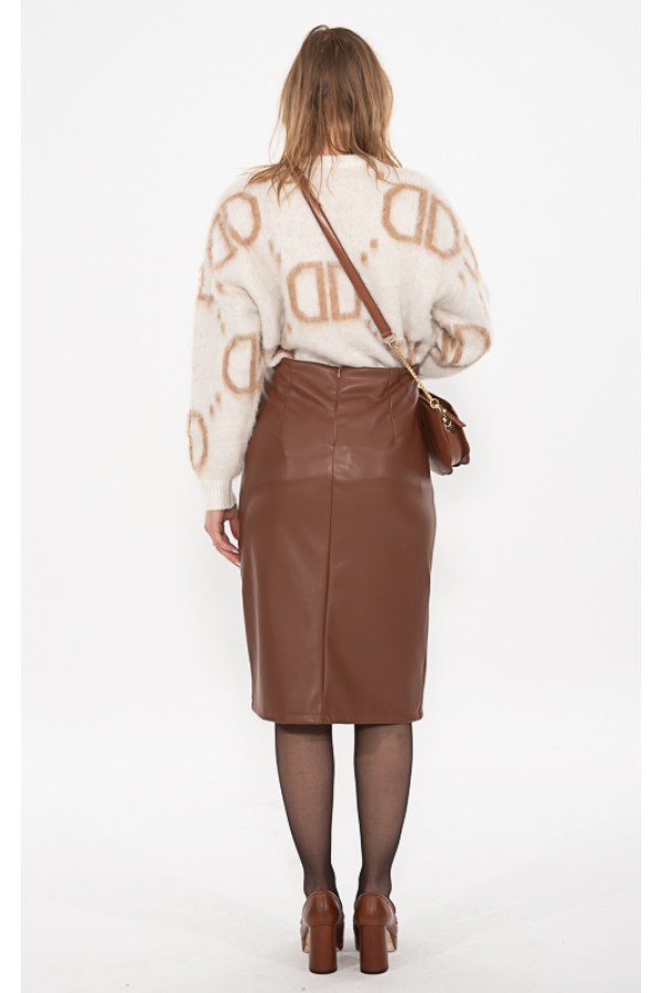 ΦΟΥΣΤΑ FAUX LEATHER WRAP STYLE PENCIL ΓΡΑΜΜΗ