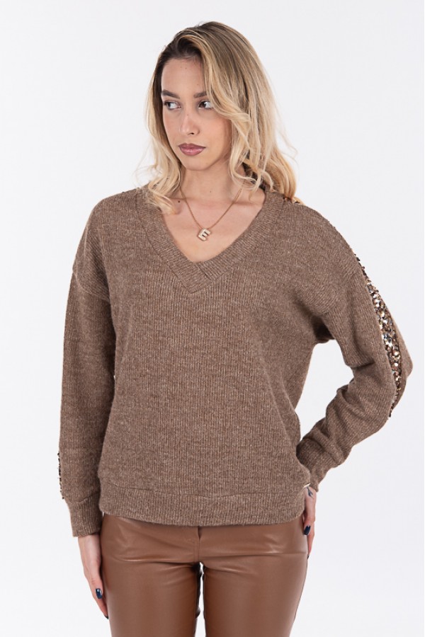 ΠΟΥΛΟΒΕΡ MOHAIR ΚΑΙ ΤΡΑΣΑ ΠΑΓΙΕΤΑ ΜΑΝΙΚΙ