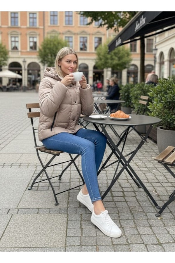 PUFFER JACKET  ΜΕ ΑΠΟΣΠΩΜΕΝΗ ΚΟΥΚΟΥΛΑ