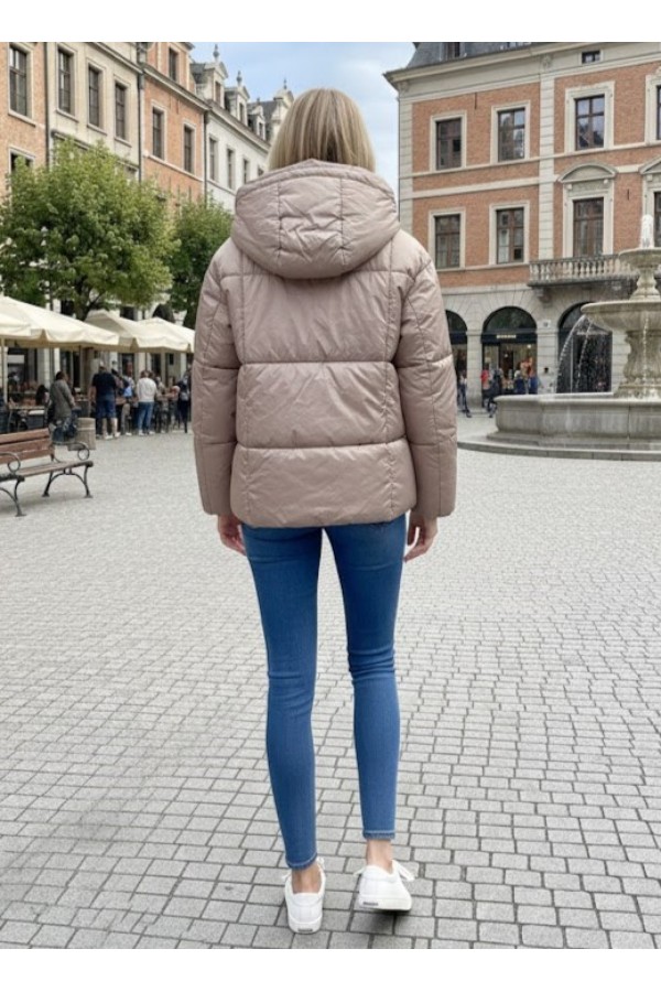 PUFFER JACKET  ΜΕ ΑΠΟΣΠΩΜΕΝΗ ΚΟΥΚΟΥΛΑ
