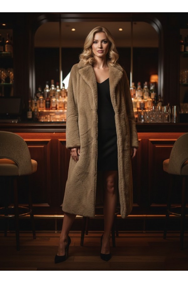 ΓΟΥΝΑ FAUX FUR MAXI ΙΣΙΑ ΓΡΑΜΜΗ