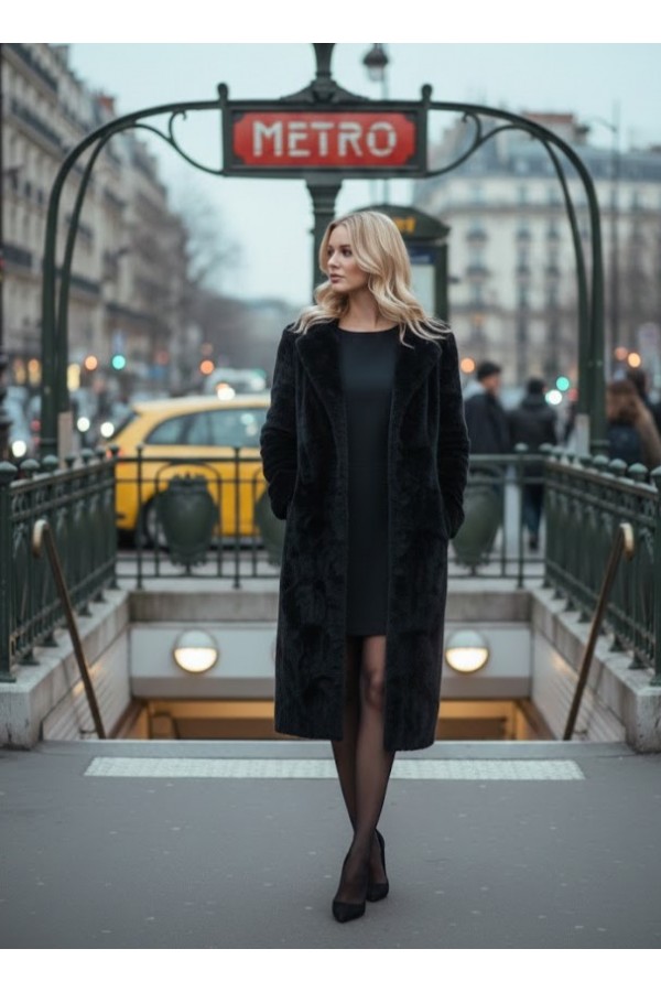 ΓΟΥΝΑ FAUX FUR MAXI ΙΣΙΑ ΓΡΑΜΜΗ