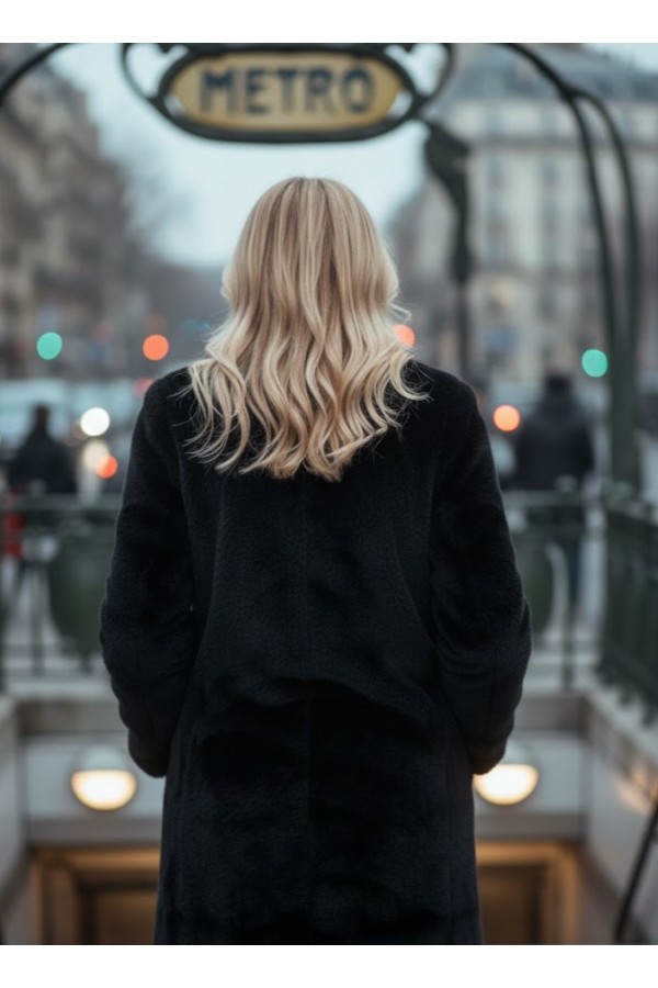 ΓΟΥΝΑ FAUX FUR MAXI ΙΣΙΑ ΓΡΑΜΜΗ