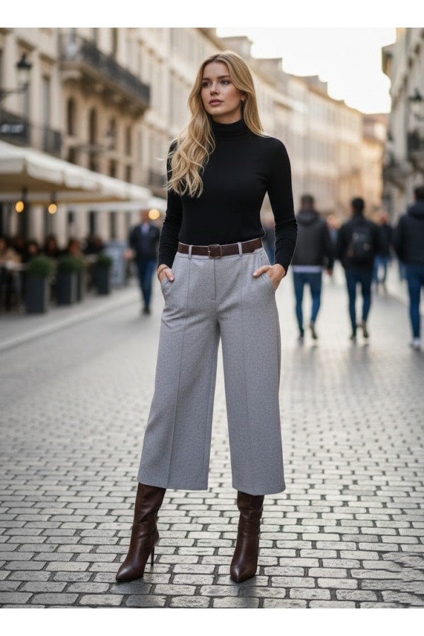 ΖΙΠ-ΚΙΛΟΤ ΜΕ ΖΩΝΗ ΣΤΗ ΜΕΣΗ OFFICE LOOK