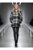 ΖΑΚΕΤΑ OVERSIZED  ΜΠΟΥΚΛΕ ΜΕ ΚΟΥΚΟΥΛΑ ΣΧΕΔΙΟ PLAID