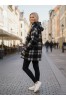 ΖΑΚΕΤΑ OVERSIZED  ΜΠΟΥΚΛΕ ΜΕ ΚΟΥΚΟΥΛΑ ΣΧΕΔΙΟ PLAID