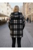 ΖΑΚΕΤΑ OVERSIZED  ΜΠΟΥΚΛΕ ΜΕ ΚΟΥΚΟΥΛΑ ΣΧΕΔΙΟ PLAID