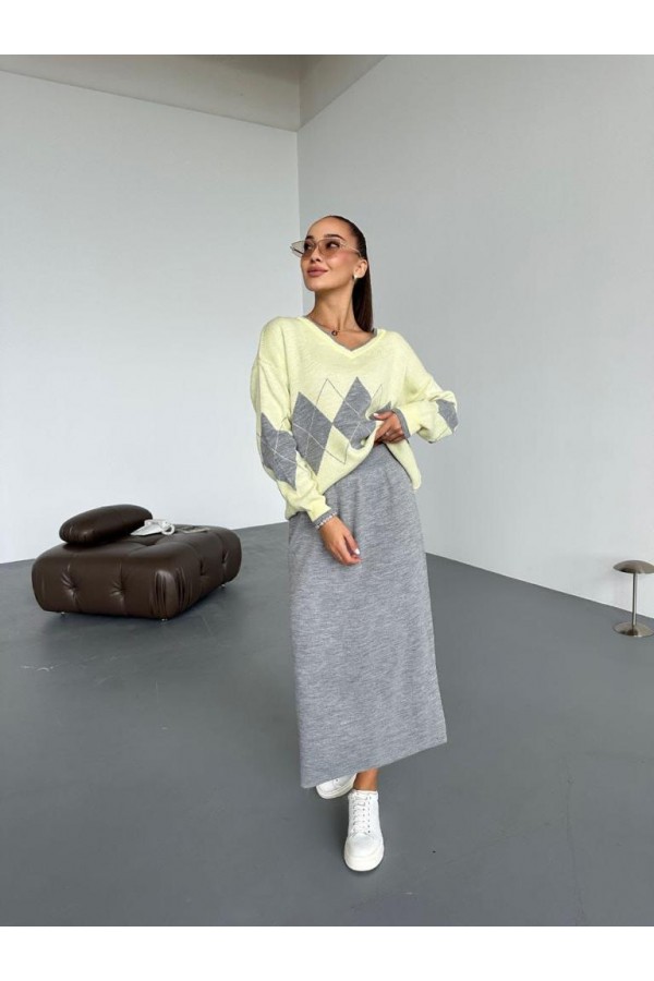 ΣΕΤ ΠΛΕΚΤΟ ΕΛΑΣΤΙΚΟ ΜΠΛΟΥΖΑ OVERSIZE ΚΑΙ ΦΟΥΣΤΑ