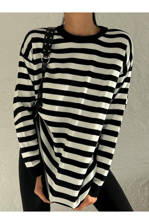 ΜΠΛΟΥΖΑ ΠΛΕΚΤΗ ΒΑΜΒΑΚΕΡΗ OVERSIZE  ΜΕ ΡΙΓΕΣ