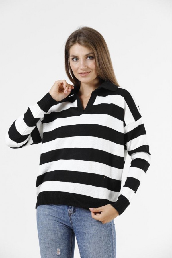 ΜΠΛΟΥΖΑ ΠΛΕΚΤΗ OVERSIZE  ΜΕ ΡΙΓΑ ΚΑΙ ΓΙΑΚΑ
