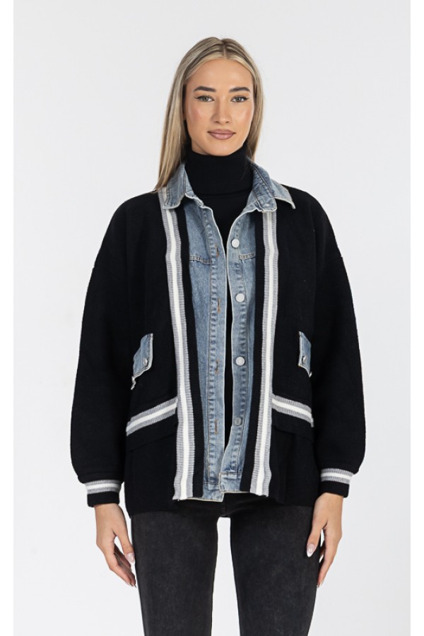 ΖΑΚΕΤΑ  ΠΛΕΚΤΗ ΜΕ ΤΖΙΝ OVERSIZE