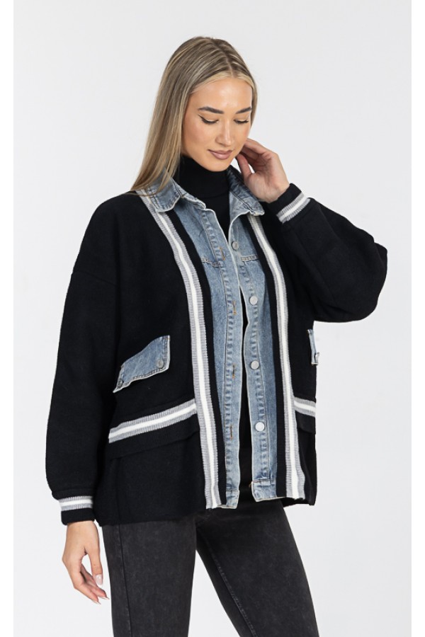 ΖΑΚΕΤΑ  ΠΛΕΚΤΗ ΜΕ ΤΖΙΝ OVERSIZE