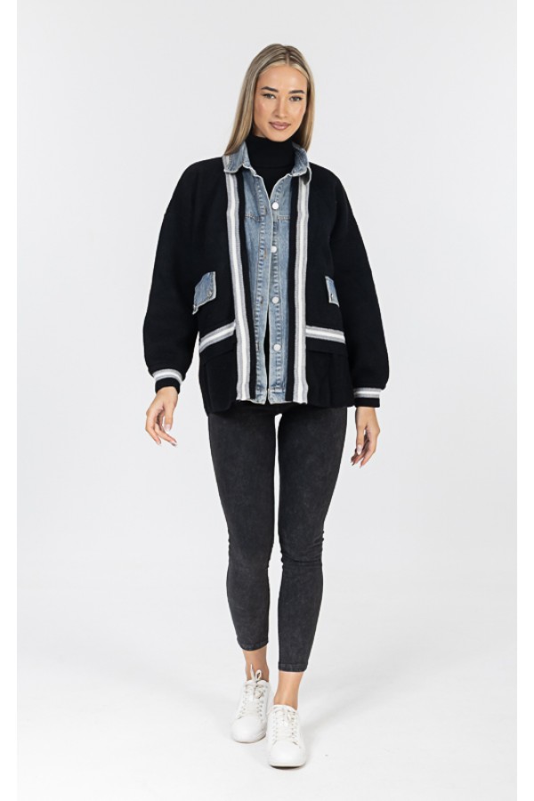 ΖΑΚΕΤΑ  ΠΛΕΚΤΗ ΜΕ ΤΖΙΝ OVERSIZE