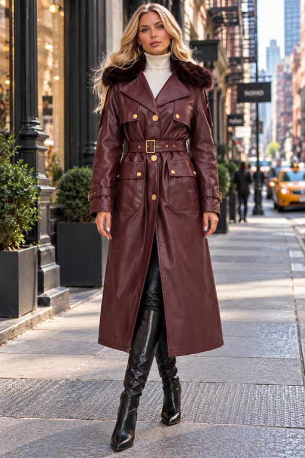 ΚΑΠΑΡΤΙΝΑ FAUX LEATHER ΜΕ ΓΟΥΝΑ