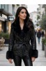 ΜΠΟΥΦΑΝ FAUX-LEATHER ΜΕ ΓΟΥΝΑ ΣΤΟ ΓΙΑΚΑ ΚΑΙ ΣΤΑ ΜΑΝΙΚΙΑ