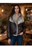 ΜΠΟΥΦΑΝ CROPPED FAUX-LEATHER BOMBER ΔΙΠΛΗΣ ΟΨΕΩΣ