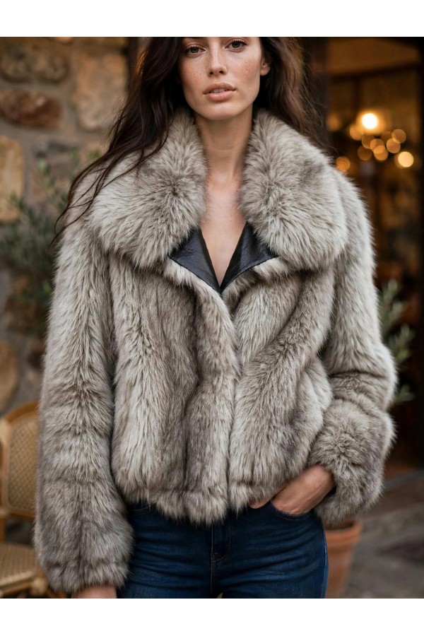ΜΠΟΥΦΑΝ CROPPED FAUX-LEATHER BOMBER ΔΙΠΛΗΣ ΟΨΕΩΣ