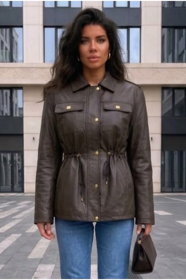 ΜΠΟΥΦΑΝ FAUX-LEATHER ME ΓΟΥΝΑ ΣΤΟ ΓΙΑΚΑ ΚΑΙ ΣΤΑ ΜΑΝΙΚΙΑ