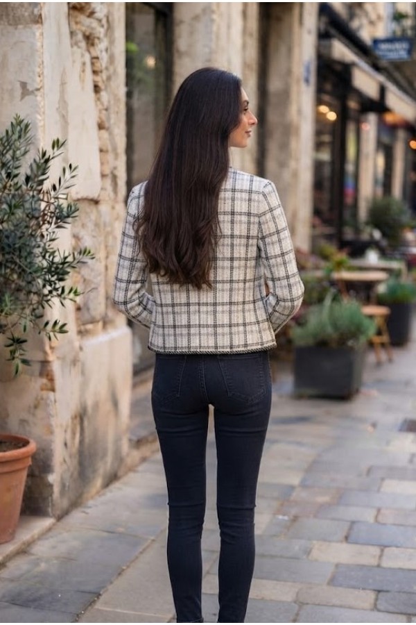 ΖΑΚΕΤΑ-ΣΑΚΑΚΙ  CROPPED ΤΟΥΙΝΤ  CHANEL STYLE