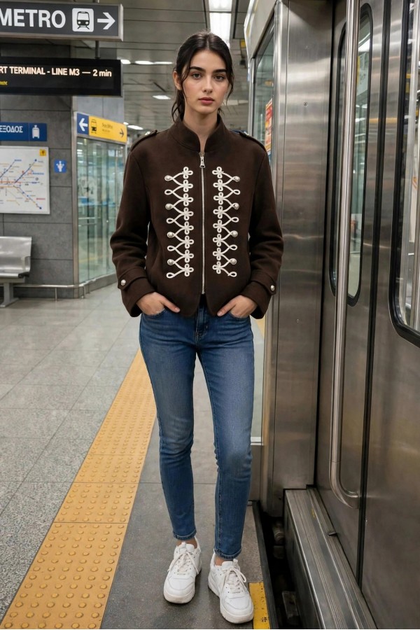 ΖΑΚΕΤΑ MILITARY STYLE ΜΕ ΓΑΖΩΜΑΤΑ