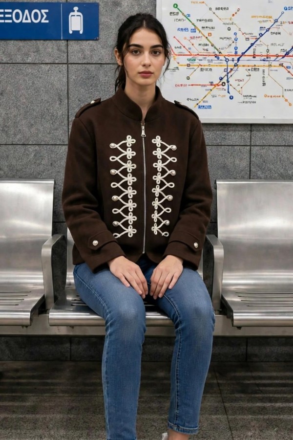 ΖΑΚΕΤΑ MILITARY STYLE ΜΕ ΓΑΖΩΜΑΤΑ