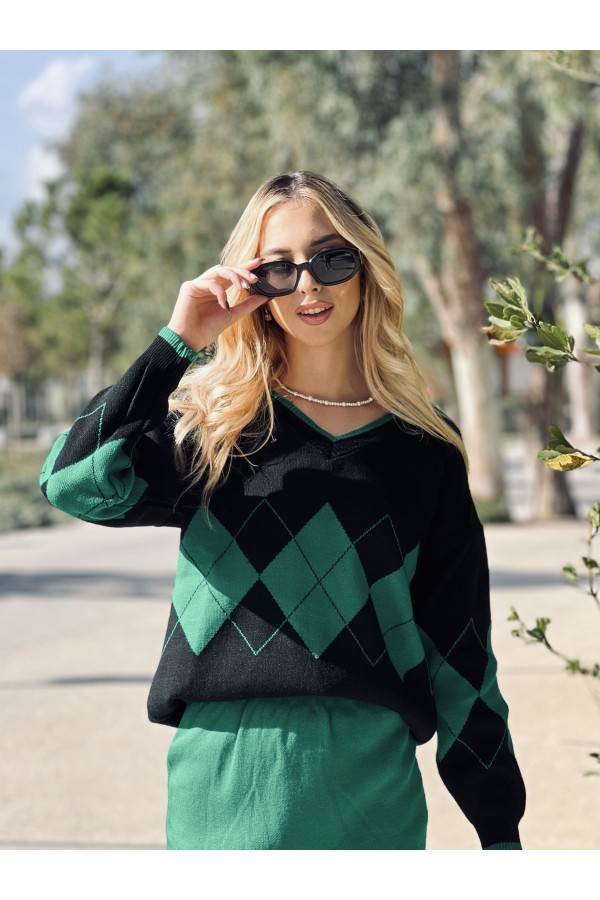 ΣΕΤ ΠΛΕΚΤΟ ΕΛΑΣΤΙΚΟ ΜΠΛΟΥΖΑ OVERSIZE ΚΑΙ ΦΟΥΣΤΑ