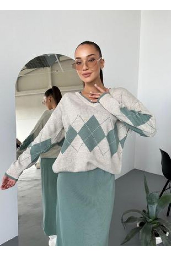 ΣΕΤ ΠΛΕΚΤΟ ΕΛΑΣΤΙΚΟ ΜΠΛΟΥΖΑ OVERSIZE ΚΑΙ ΦΟΥΣΤΑ