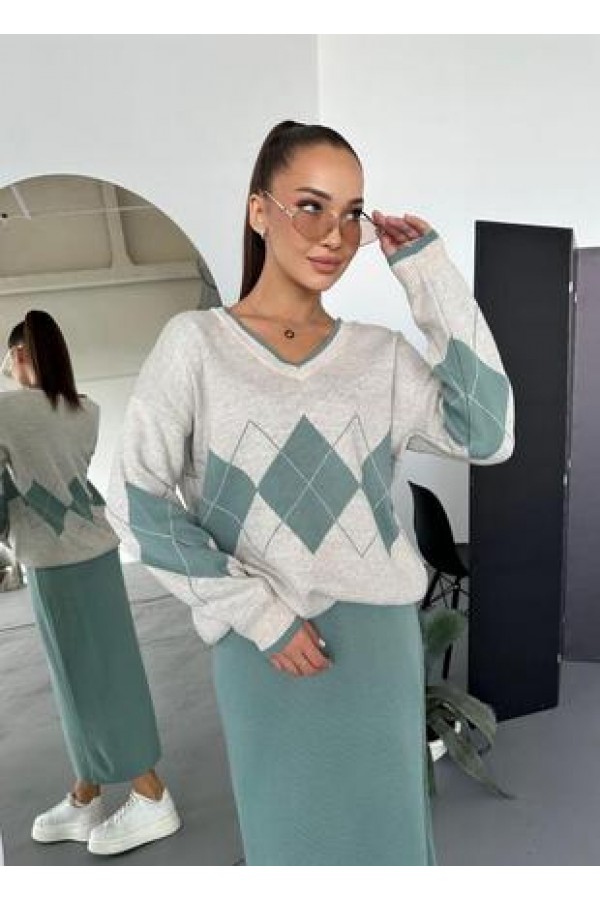 ΣΕΤ ΠΛΕΚΤΟ ΕΛΑΣΤΙΚΟ ΜΠΛΟΥΖΑ OVERSIZE ΚΑΙ ΦΟΥΣΤΑ