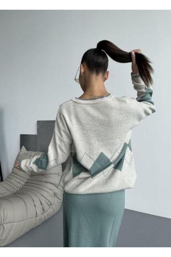 ΣΕΤ ΠΛΕΚΤΟ ΕΛΑΣΤΙΚΟ ΜΠΛΟΥΖΑ OVERSIZE ΚΑΙ ΦΟΥΣΤΑ