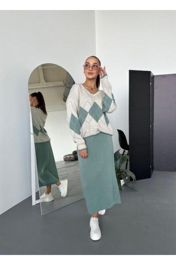 ΣΕΤ ΠΛΕΚΤΟ ΕΛΑΣΤΙΚΟ ΜΠΛΟΥΖΑ OVERSIZE ΚΑΙ ΦΟΥΣΤΑ