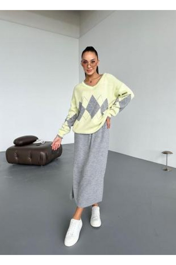ΣΕΤ ΠΛΕΚΤΟ ΕΛΑΣΤΙΚΟ ΜΠΛΟΥΖΑ OVERSIZE ΚΑΙ ΦΟΥΣΤΑ