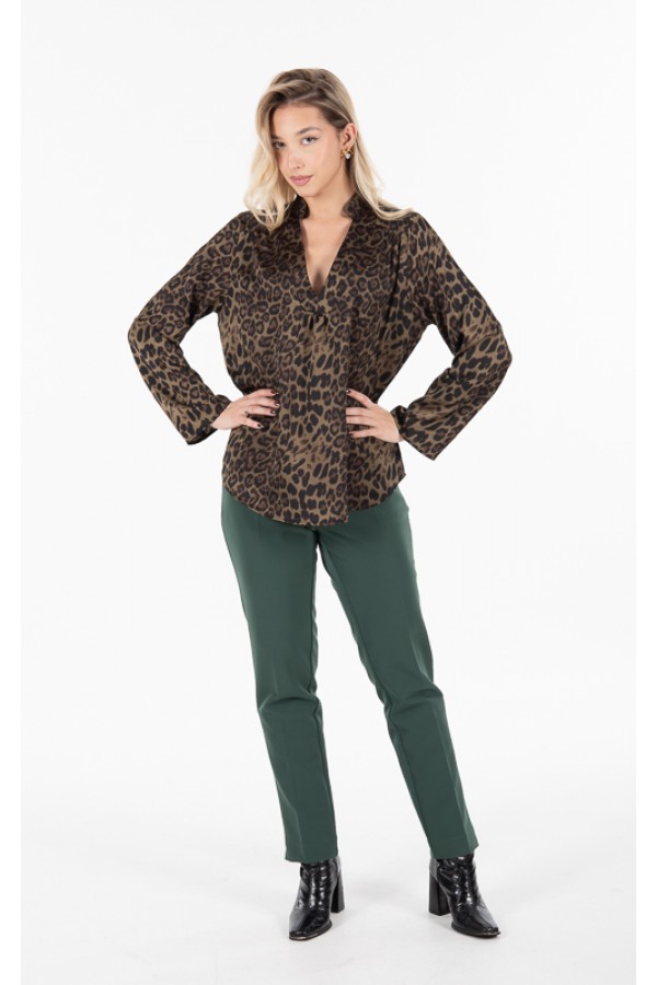 ΜΠΛΟΥΖΑ CREP SATIN ANIMAL PRINT
