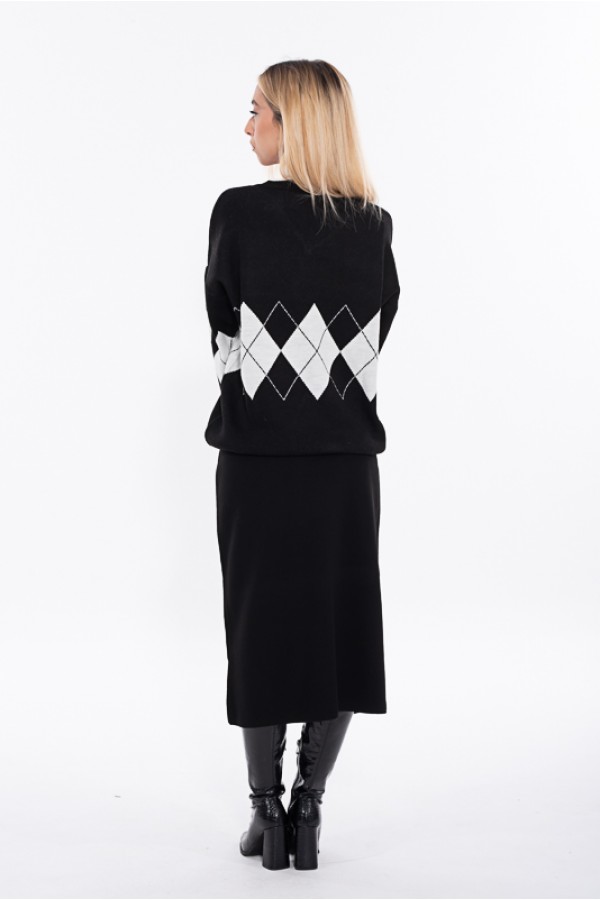 ΣΕΤ ΠΛΕΚΤΟ ΕΛΑΣΤΙΚΟ ΜΠΛΟΥΖΑ OVERSIZE ΚΑΙ ΦΟΥΣΤΑ