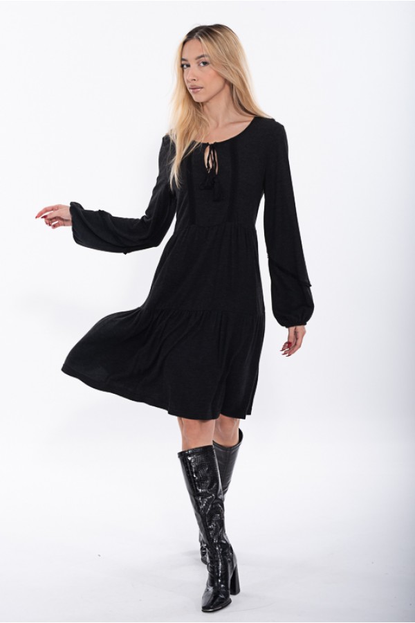 ΦΟΡΕΜΑ ΠΛΕΚΤΟ BOHO ΜΕ ΒΟΛΑΝ DONNA MARTHA