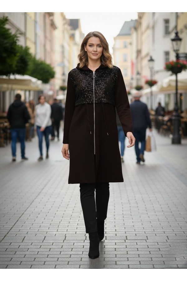 ΠΑΝΩΦΩΡΙ - ΖΑΚΕΤΑ  OVERSIZE ΜΕ ΠΑΓΙΕΤΑ