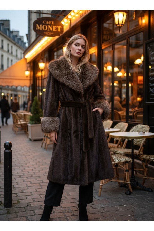 ΓΟΥΝΑ ME ΓΙΑΚΑ SHAWL COLLAR ΣΕ ΓΡΑΜΜΗ ΑΛΦΑ