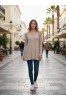 ΜΠΛΟΥΖΑ ΑΝΟΙΧΤΗ ΛΑΙΜΟΚΟΨΗ  ΜΕ ΣΤΡΑΣ ΣΤΟ ΛΑΙΜΟ