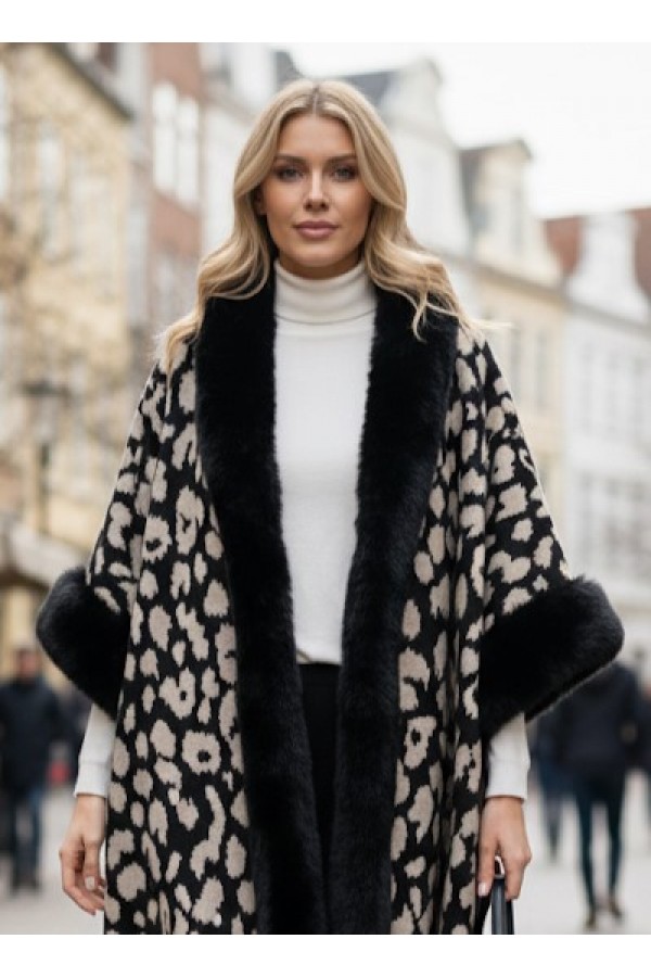 ΚΑΠΑ ANIMAL PRINT ΜΟΤΙΒΟ ΜΕ ΣΥΝΘΕΤΙΚΗ ΓΟΥΝΑ