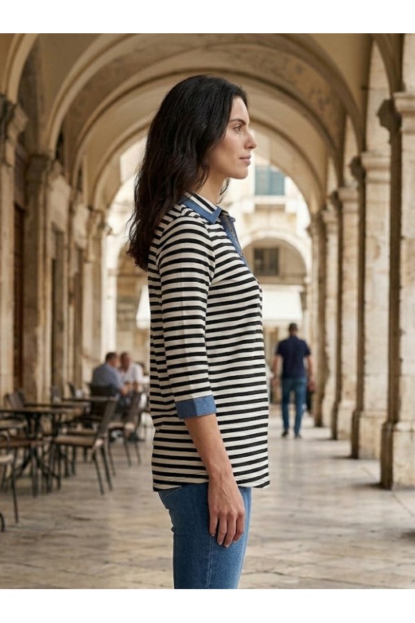 ΜΠΛΟΥΖΑ VISCOSE ΜΕ ΓΙΑΚΑ ΚΑΙ ΜΑΝΙΚΙ 3/4