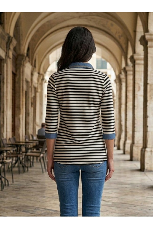ΜΠΛΟΥΖΑ VISCOSE ΜΕ ΓΙΑΚΑ ΚΑΙ ΜΑΝΙΚΙ 3/4