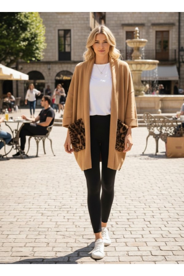 ΖΑΚΕΤΑ ΓΡΑΜΜΗ LOOSE OVERSIZED ΜΕ LEOPARD PRINT ΣΤΙΣ ΤΣΕΠΕΣ