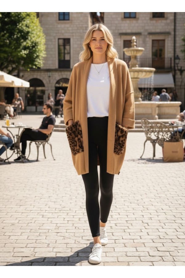 ΖΑΚΕΤΑ ΓΡΑΜΜΗ LOOSE OVERSIZED ΜΕ LEOPARD PRINT ΣΤΙΣ ΤΣΕΠΕΣ