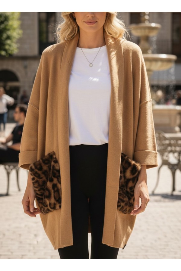 ΖΑΚΕΤΑ ΓΡΑΜΜΗ LOOSE OVERSIZED ΜΕ LEOPARD PRINT ΣΤΙΣ ΤΣΕΠΕΣ