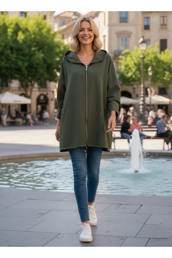 ΖΑΚΕΤΑ OVERSIZED ΜΕ ΚΟΥΚΟΥΛΑ