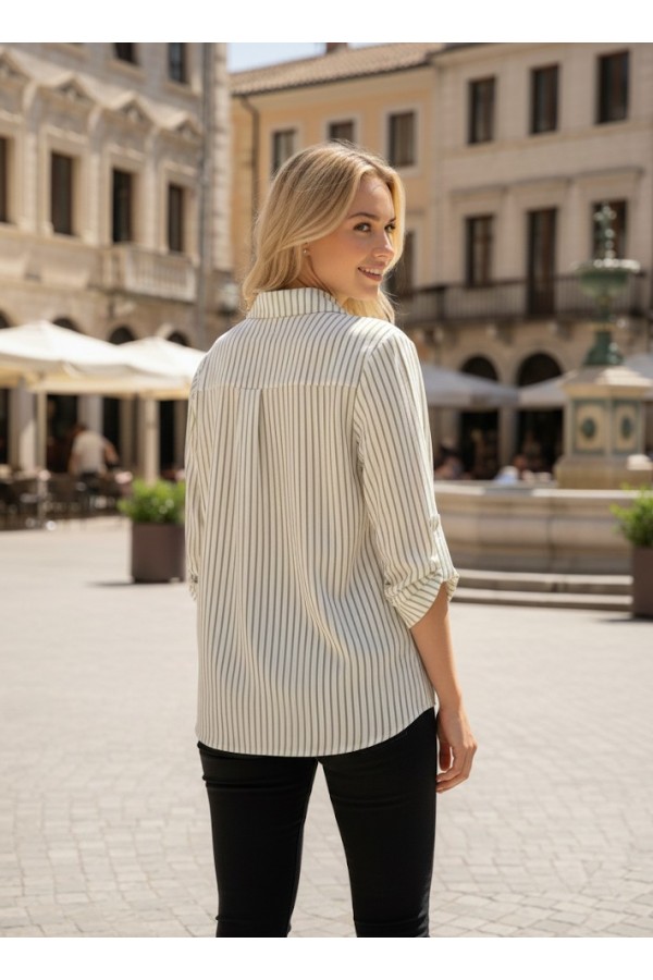 ΠΟΥΚΑΜΙΣΑ LOOSE FIT ΜΕ ΚΑΘΕΤΗ ΡΙΓΑ