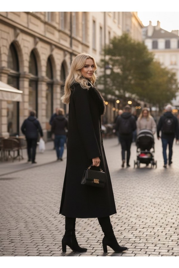 ΠΑΛΤΟ TAILORED FIT ΜΕ ΣΥΝΘΕΤΙΚΗ ΓΟΥΝΑ