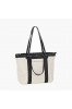 SHOPPING BAG ΜΕ ΔΙΧΡΩΜΙΑ ΚΑΙ ΑΝΑΓΛΥΦΟ ΥΛΙΚΟ