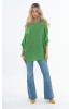 ΜΠΛΟΥΖΑ ΛΑΙΜΟΚΟΨΗ OVERSIZE ΜΕ ΕΛΑΣΤΙΚΟ ΕΝΙΑΙΟ ΜΑΝΙΚΙ